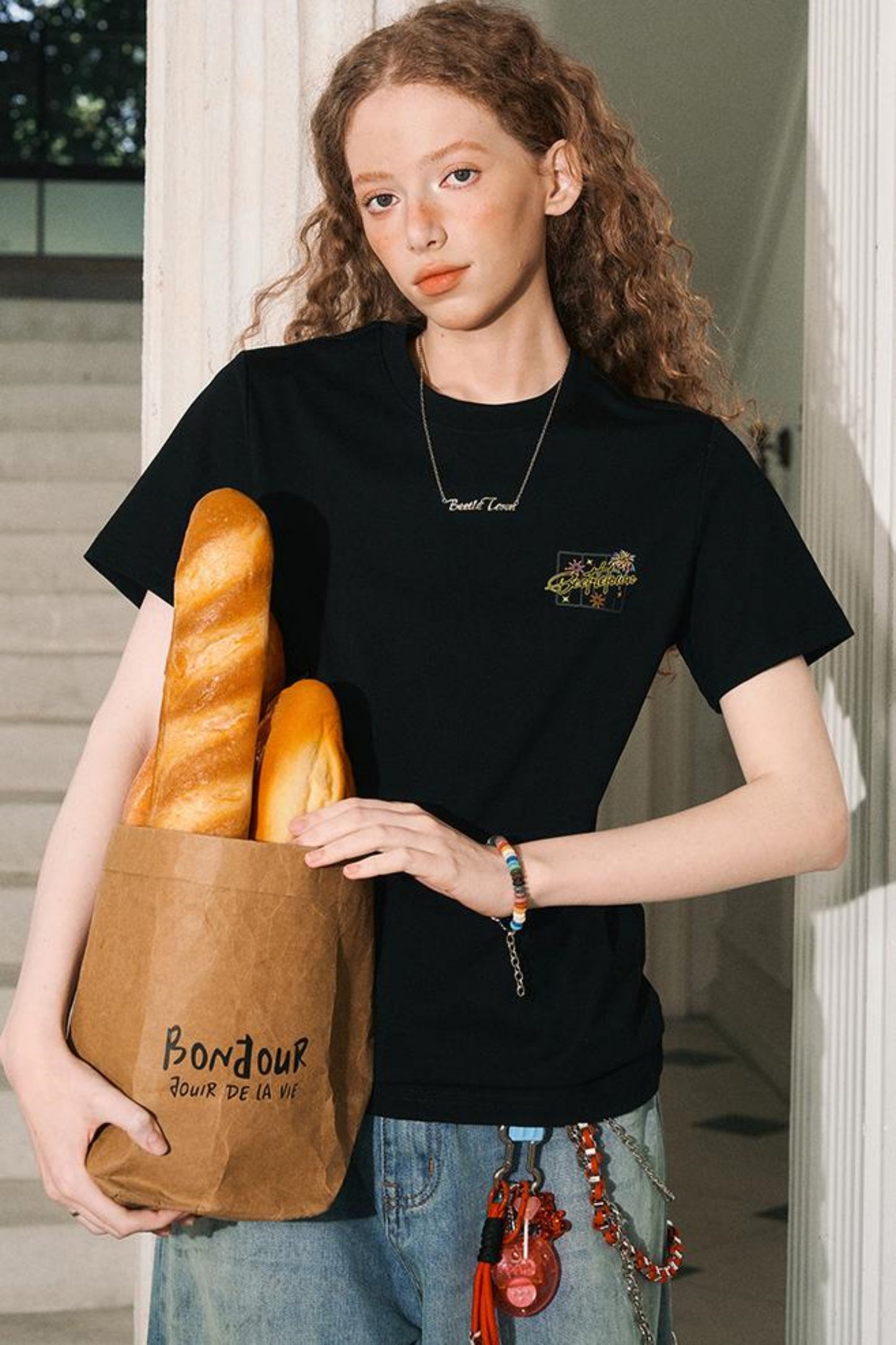 Firework Print Slim Fit T-Shirt