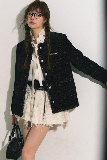 Ruffle Collar Bow Blouse Shirt