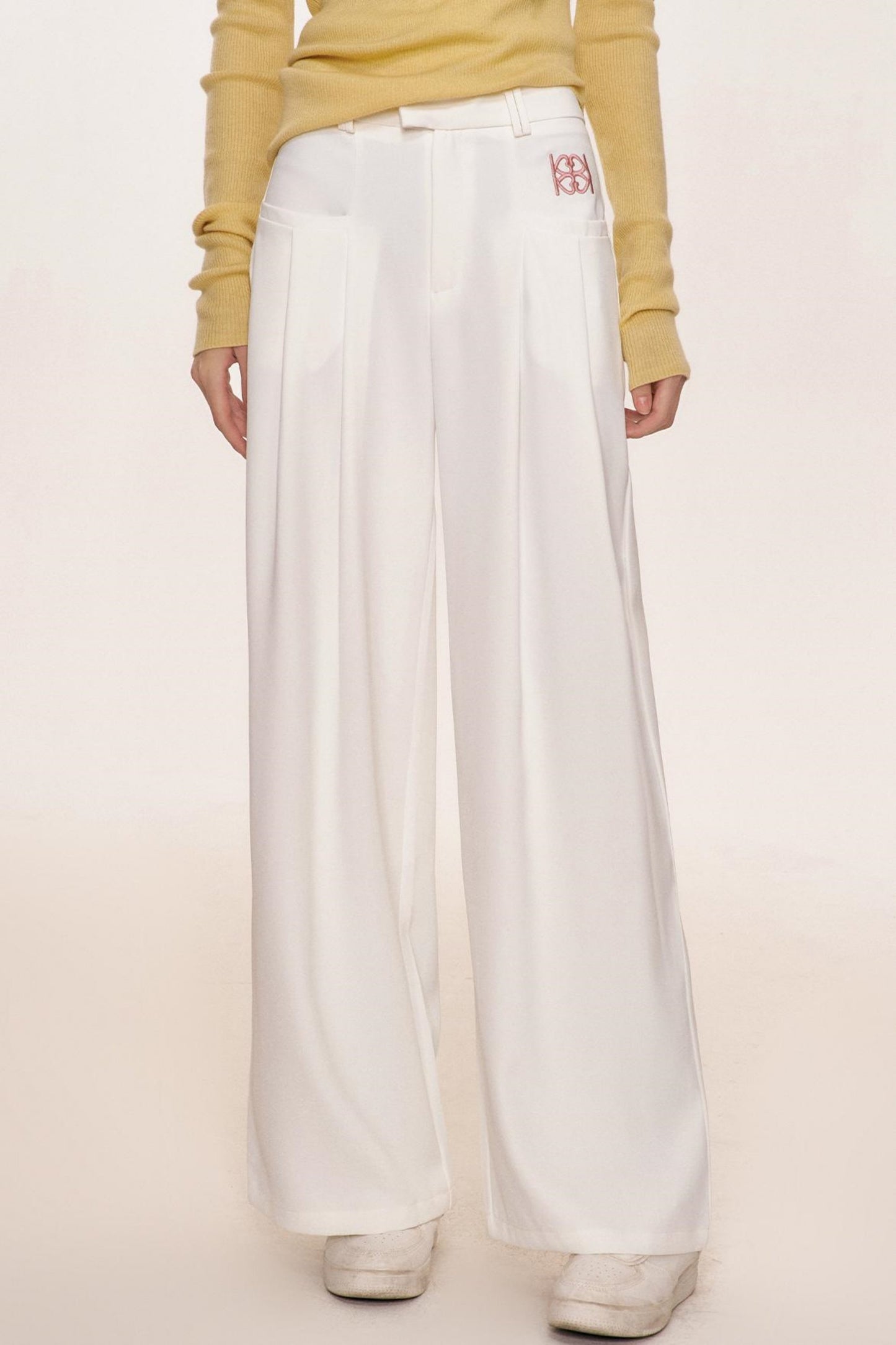 High-Waisted Wide-Leg Trousers