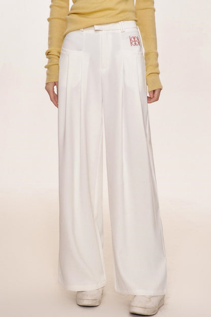 High-Waisted Wide-Leg Trousers