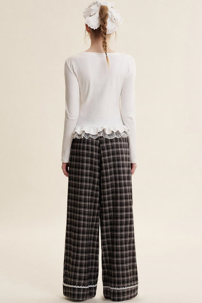 Blokette Reversible Lace Ruffle Tee