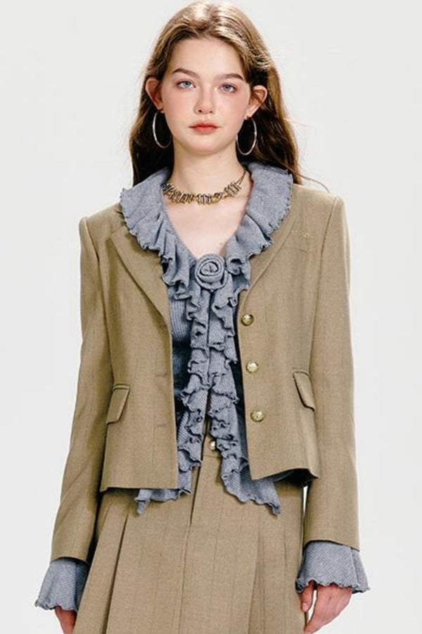 Chic Khaki Waist-Cinch Set-Up