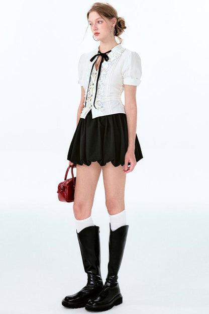 Charm Bow-Waist Bustier Set-Up