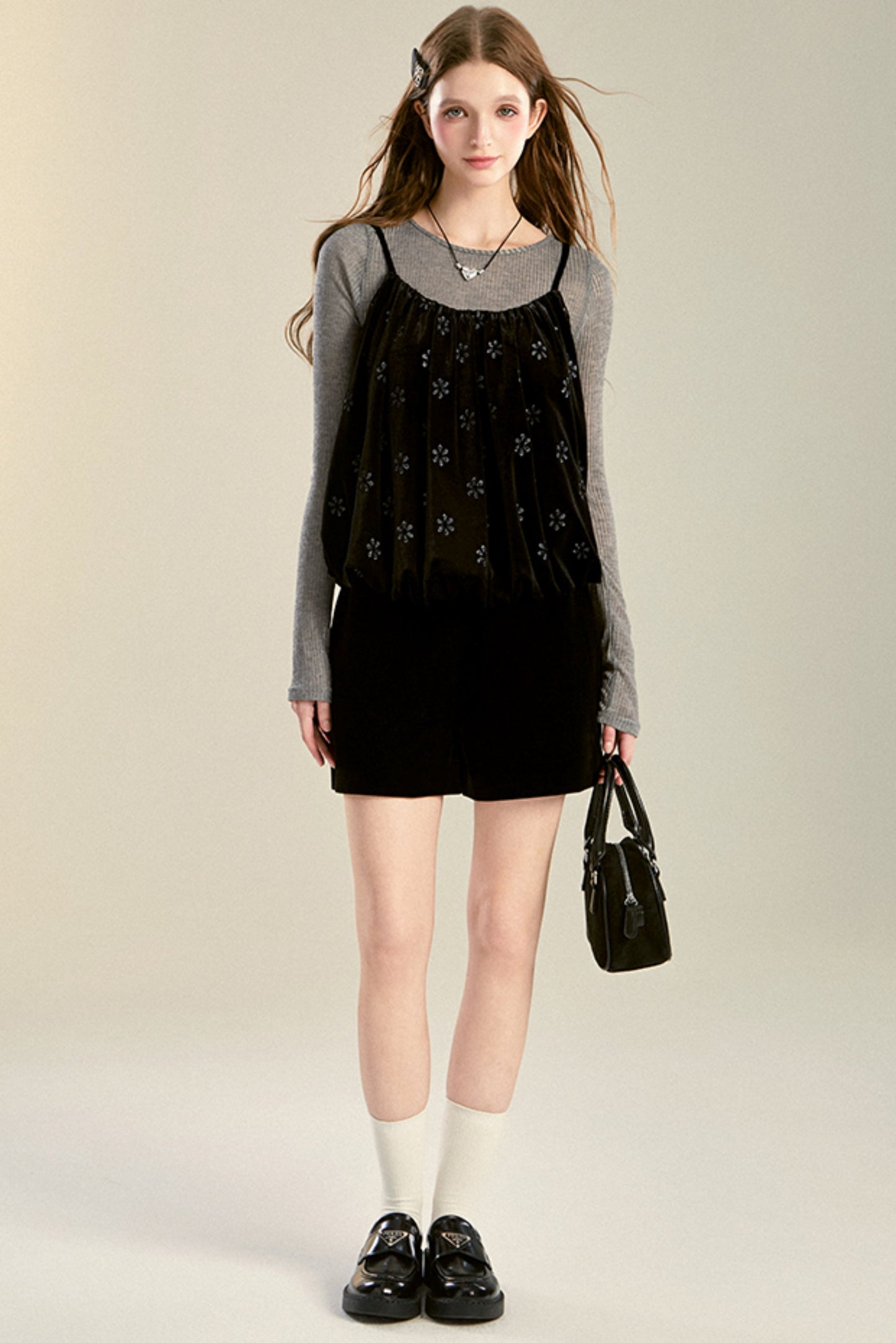 Layered Floral Camisole Top Set-Up