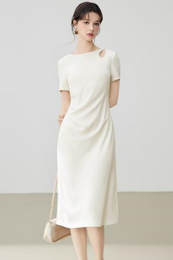 Refined Short Sleeve Maxi Dress