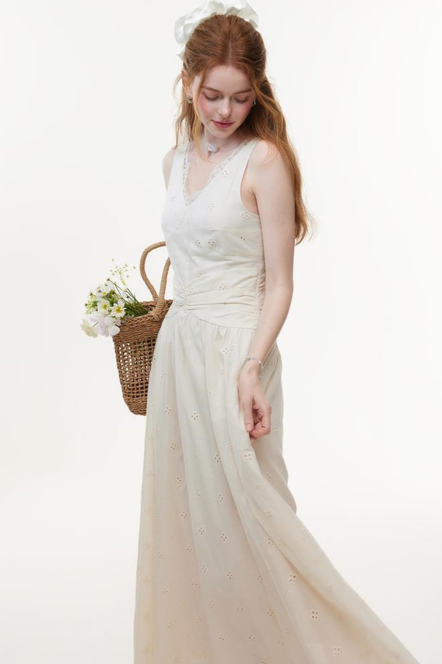 Breezy Cut-Out Embroidered Dress