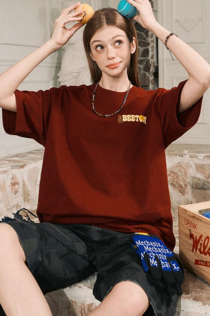 Creative Floral Print Casual T-Shirt