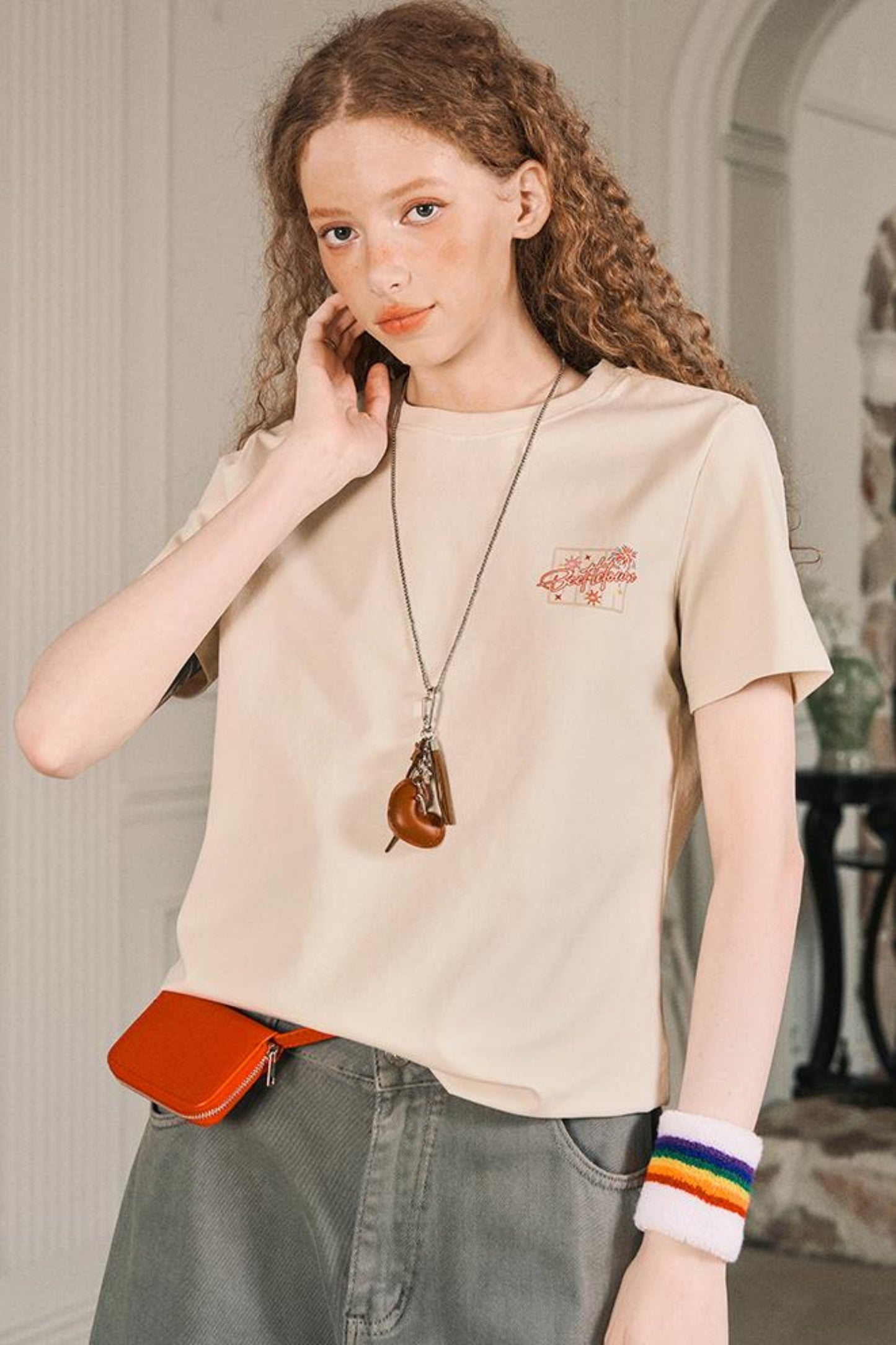 Firework Print Slim Fit T-Shirt