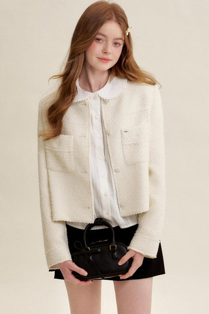 Romantic Floral Tweed Jacket