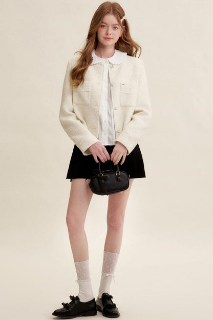 Romantic Floral Tweed Jacket