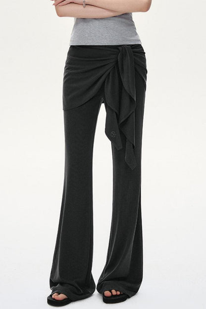 Tied Knit Slouchy Pants