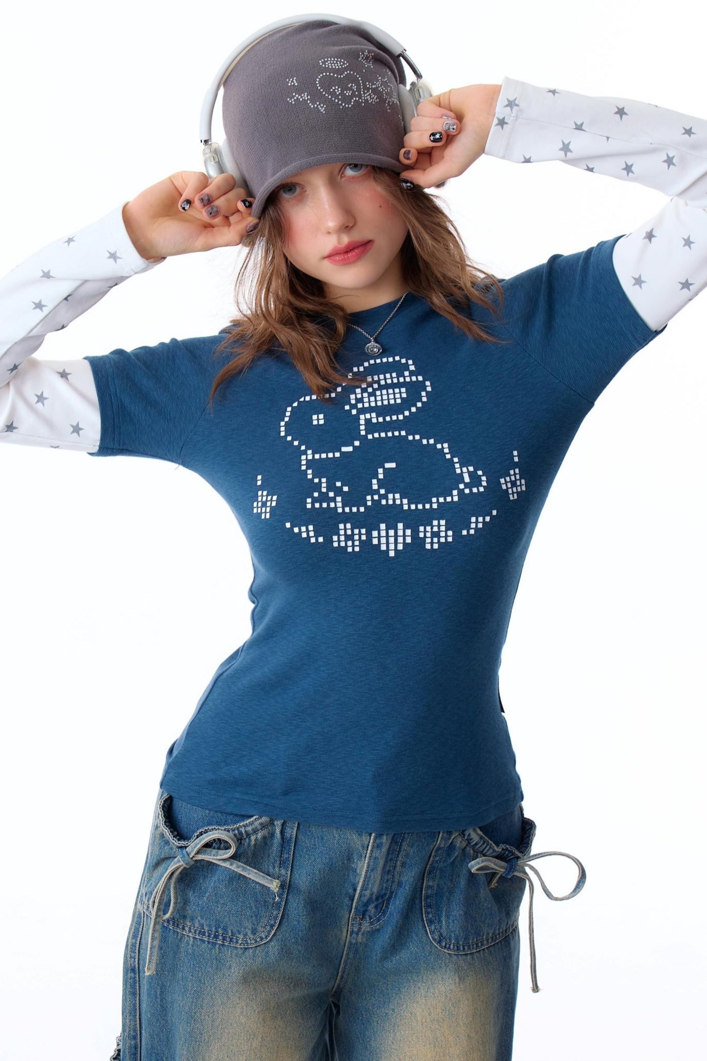 Retro Pixel Rabbit Tee