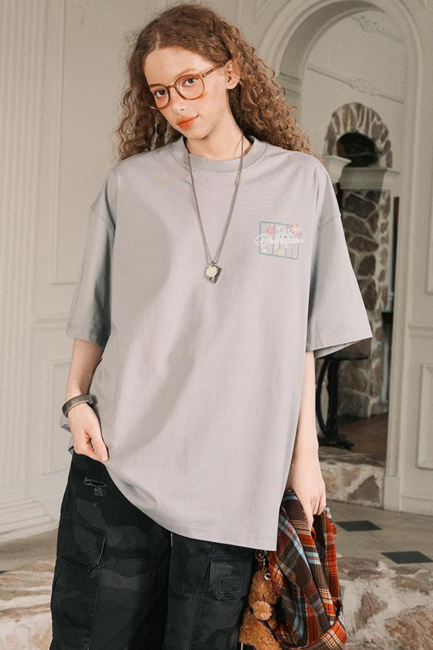 Firework Print Slim Fit T-Shirt