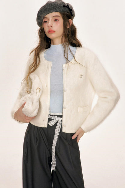 Rabbit Wool Blend Cardigan