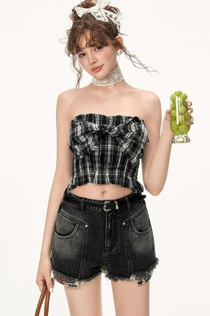 Summer Plaid Crop Top