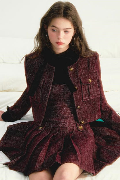 Fragrant Pleated Dress Set-Up