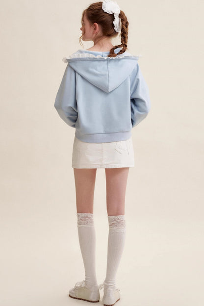 Bow Patch Denim Halter Skirt