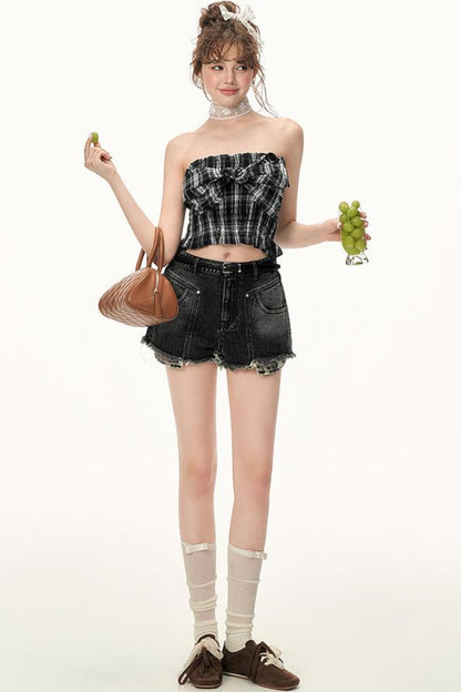 Summer Plaid Crop Top