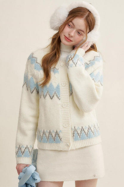 Cream Tweed A-Line Skirt