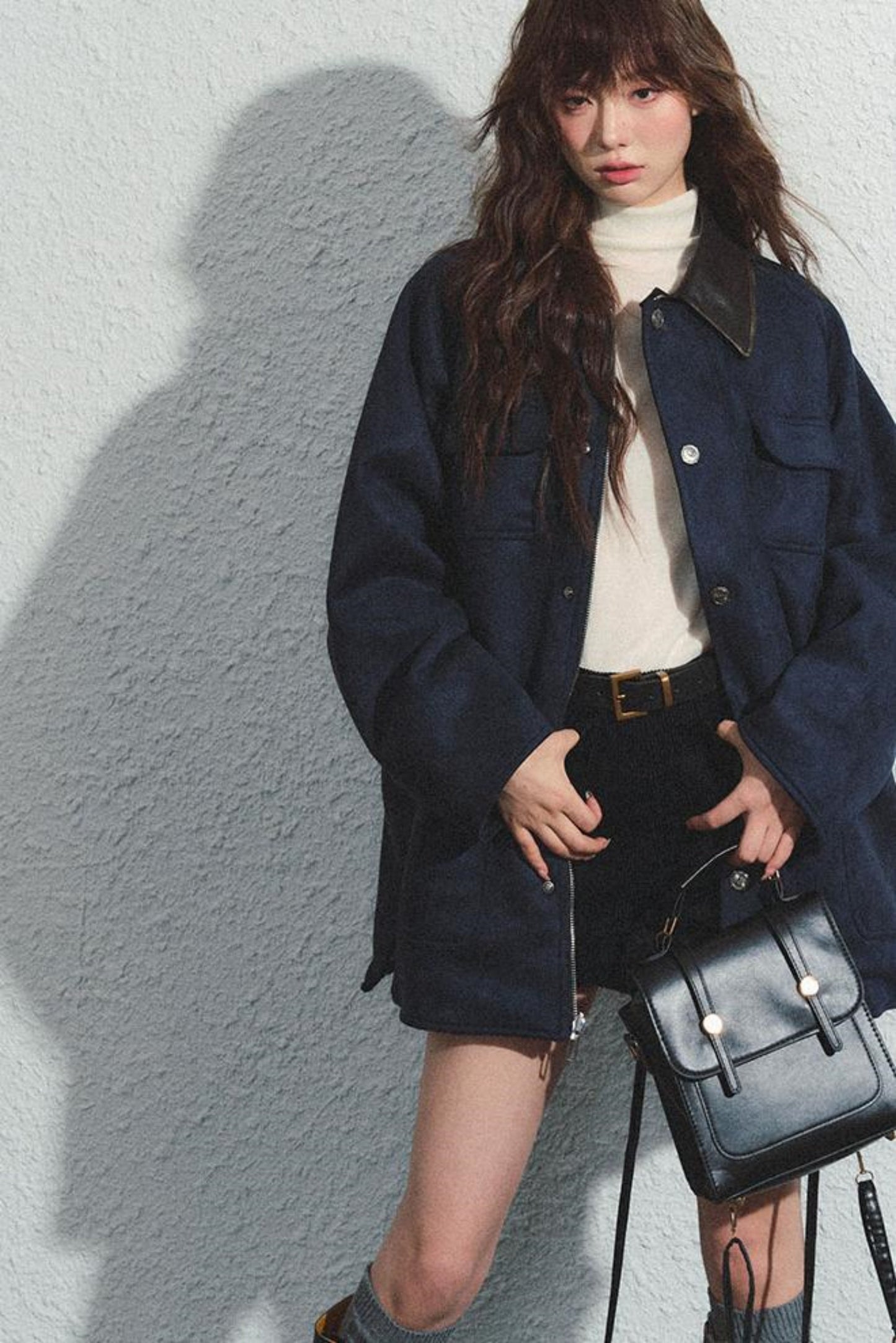 Khaki High-Waist Shorts