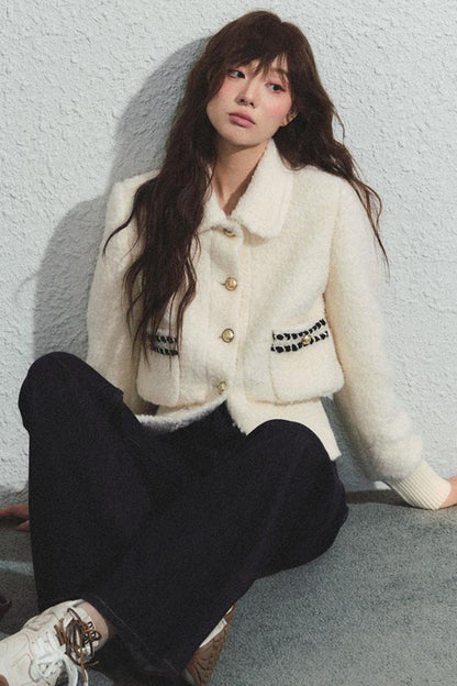 Tweed Waist Crop Jacket