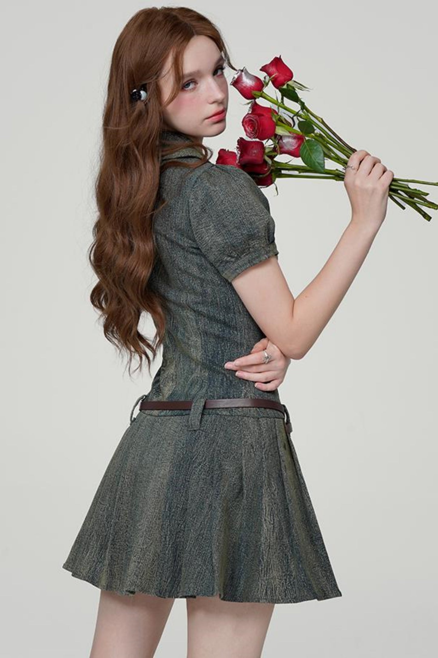 American Retro Denim Dress