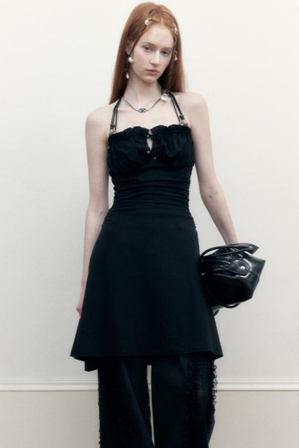 Black Beaded Summer Dress