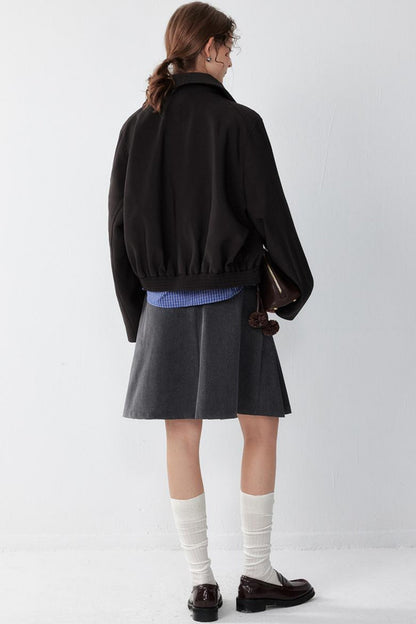 Chic Stand Collar Short Jacket