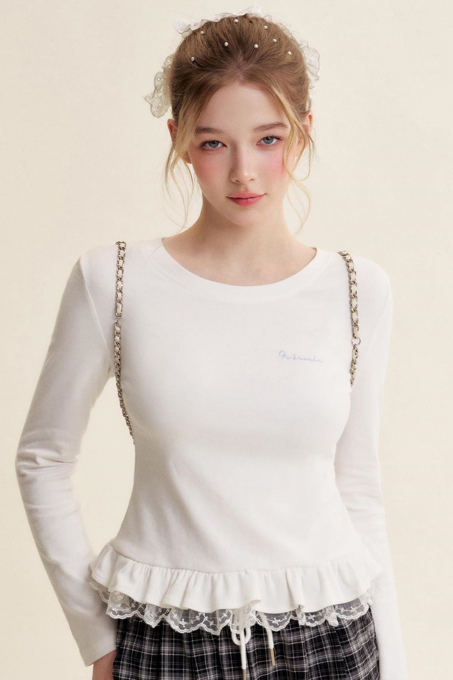 Blokette Reversible Lace Ruffle Tee