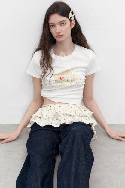 Floral Elegance Waist Skirt