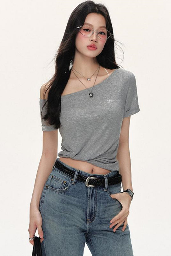 Tencel Twisted Pleat Tee