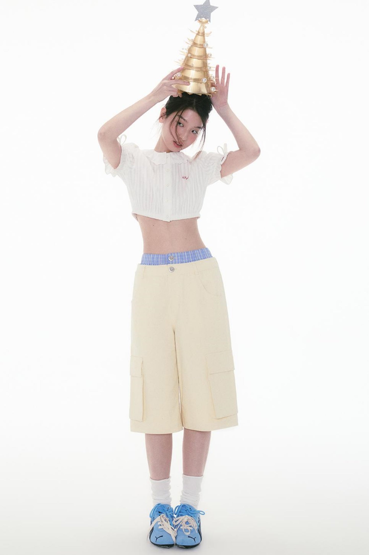 Mid Length Loose Wide Pants