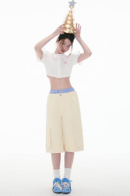 Mid Length Loose Wide Pants