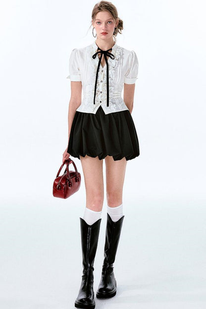 Charm Bow-Waist Bustier Set-Up