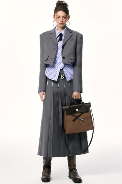 Chic Short Gray Jacket