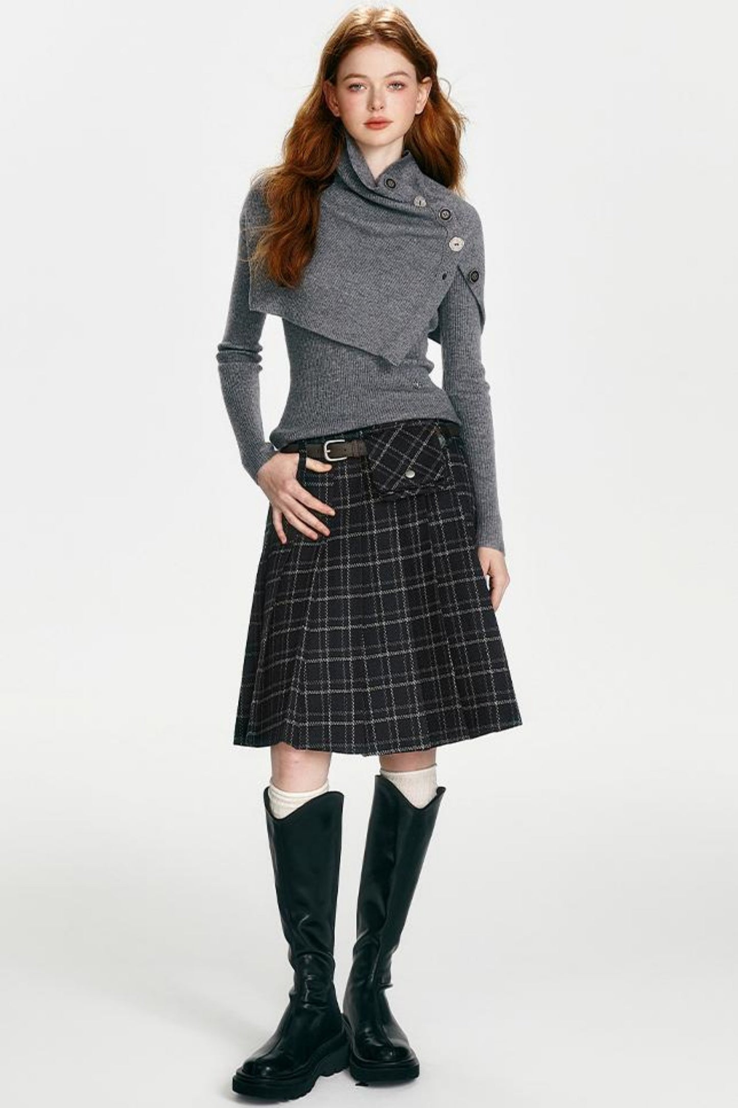 Versatile Plaid Skirt