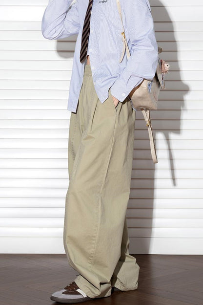 Pure Cotton Straight Leg Pants