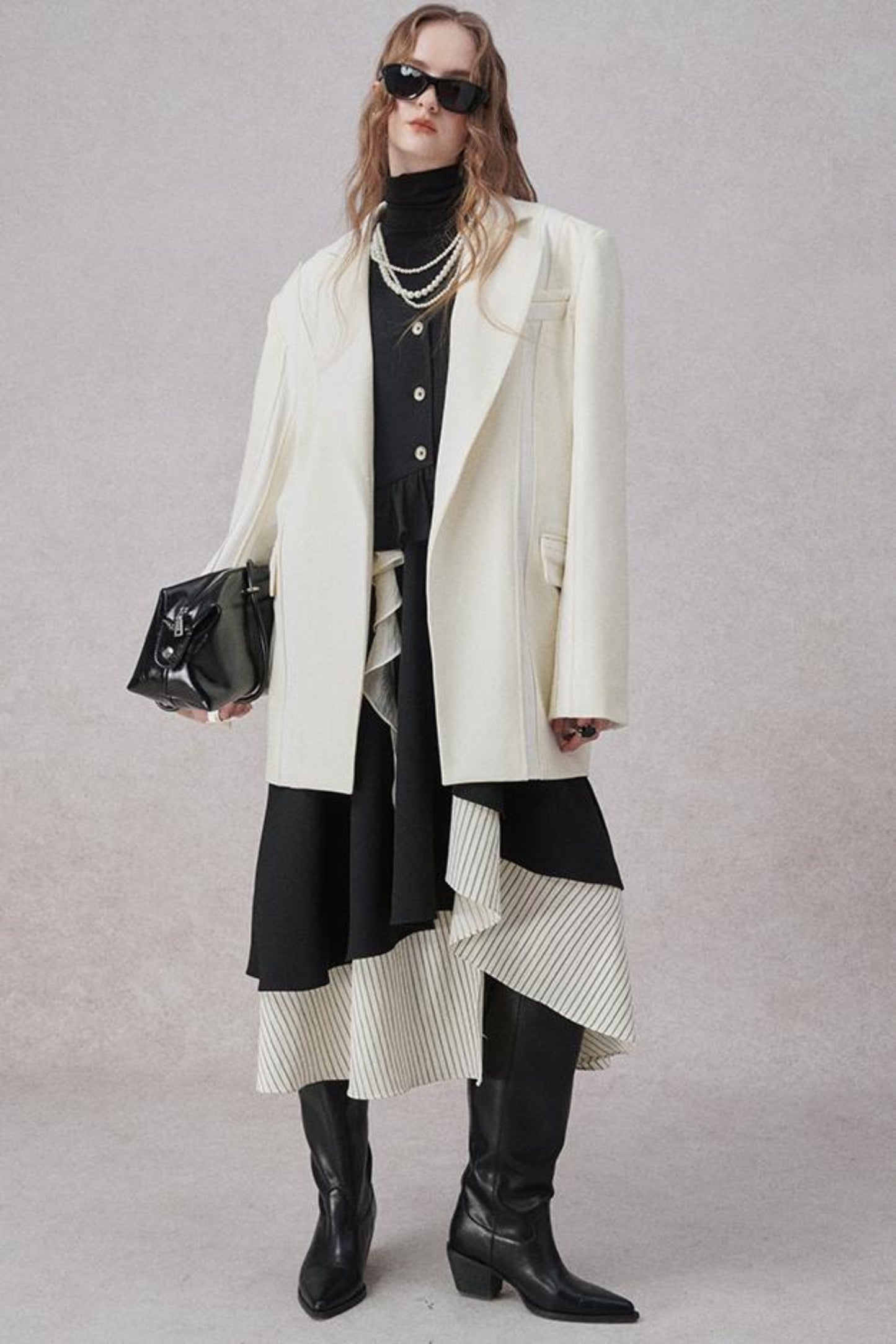 Retro eleganter H-Linien Blazerjacke 