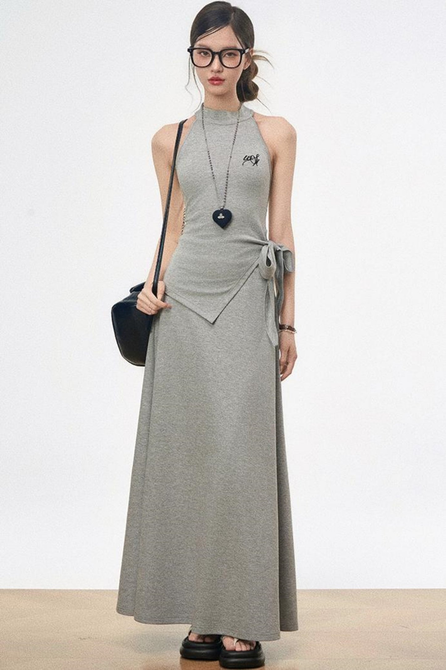 Chic Knit Tie-Top Skirt Set-Up