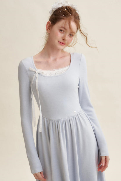 Chic Hollow Lace Flare Dress