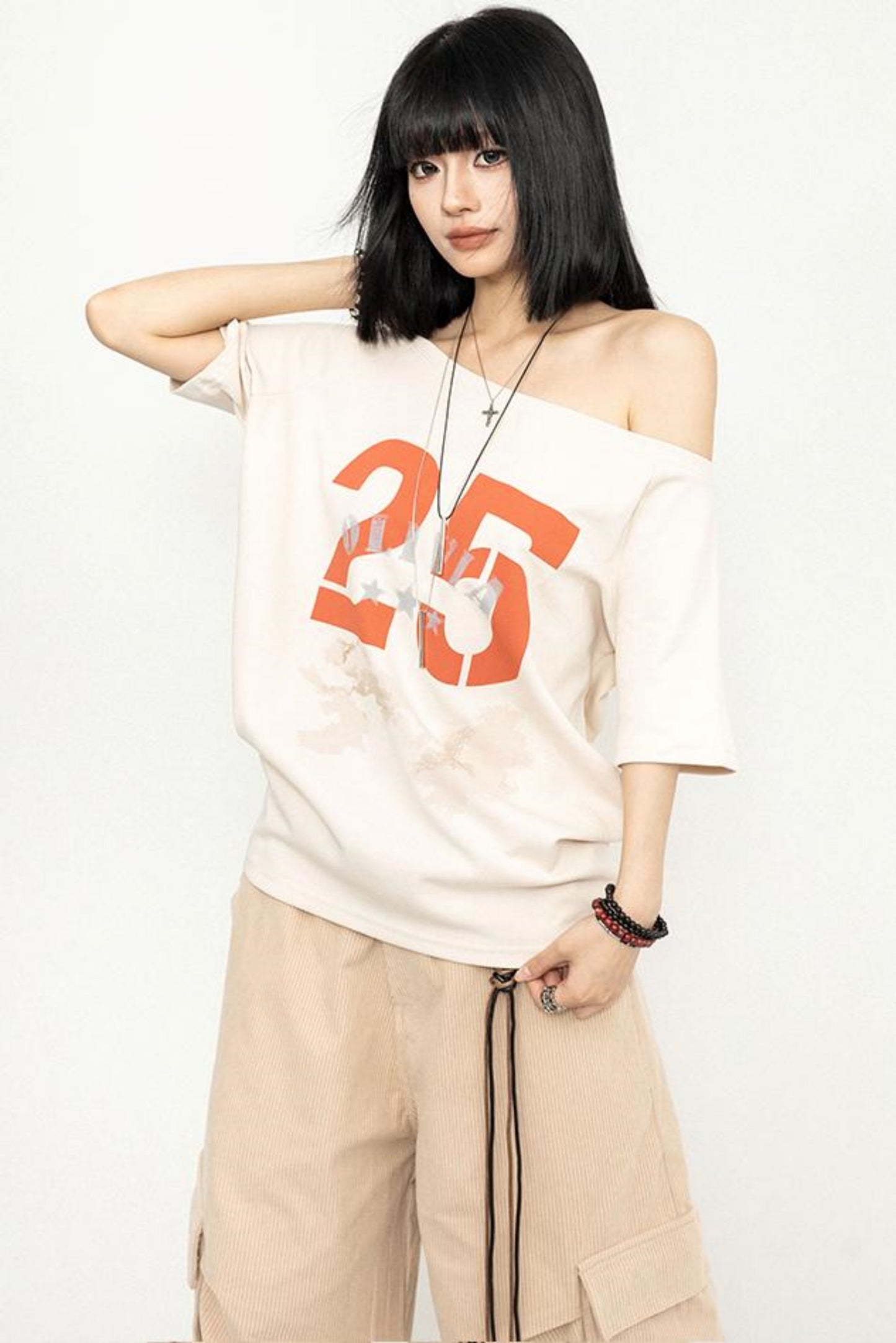 One-Shoulder Slouchy Tee