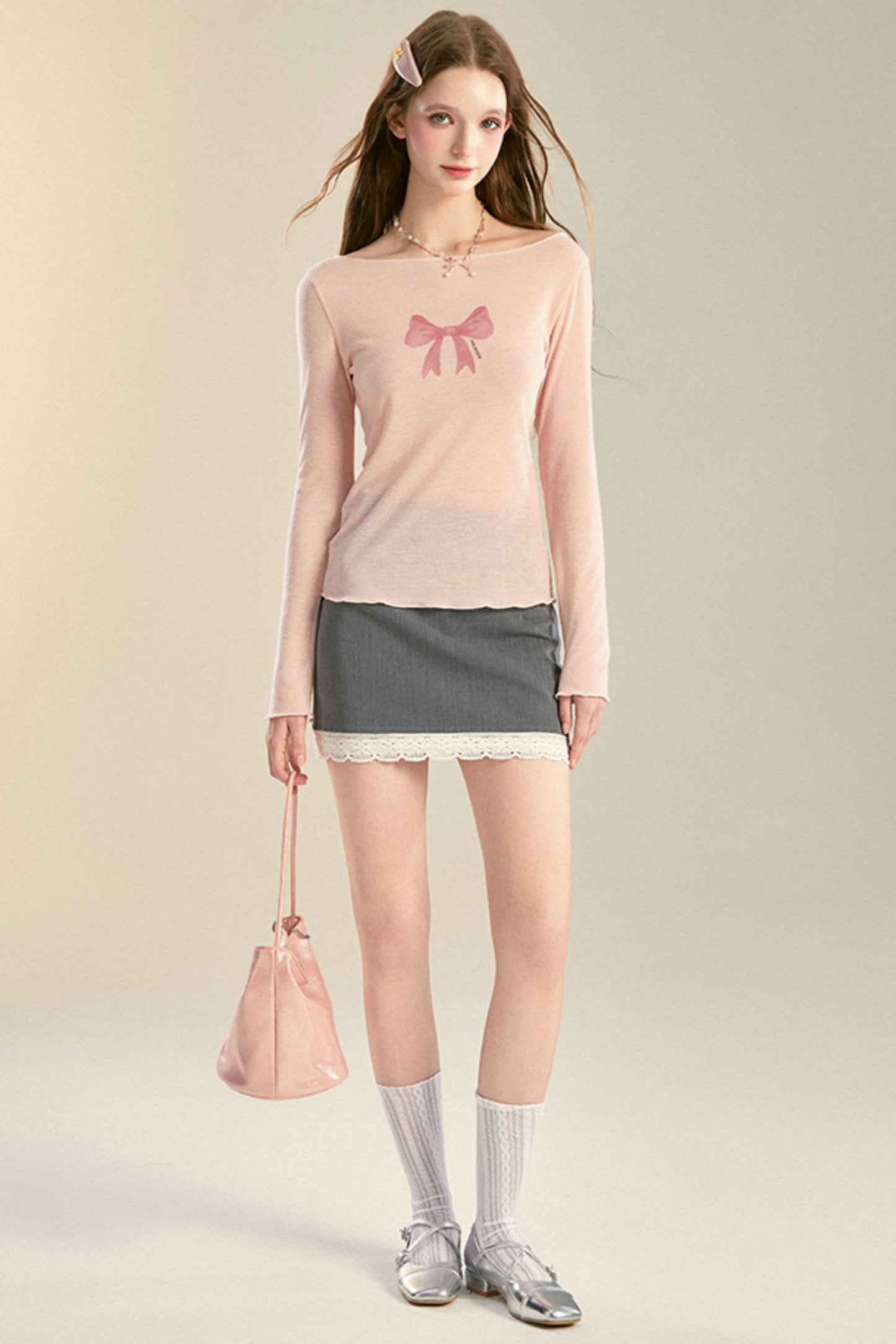 Lace High-Waist Short Skirt