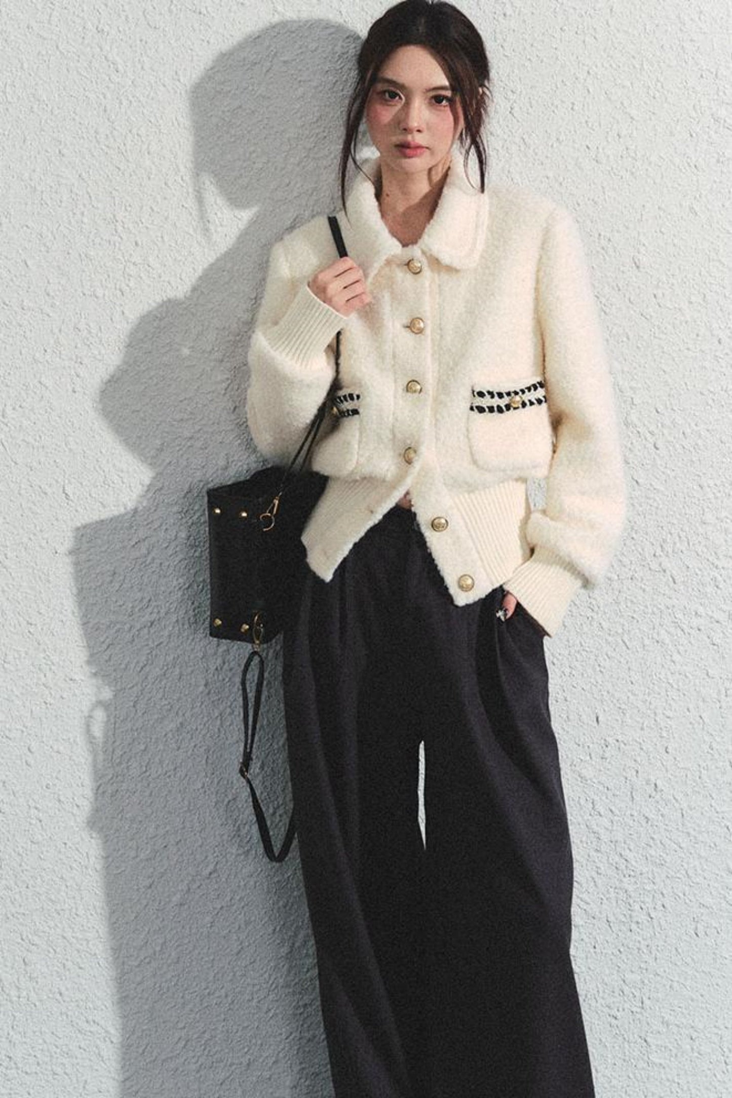 Tweed Waist Crop Jacket