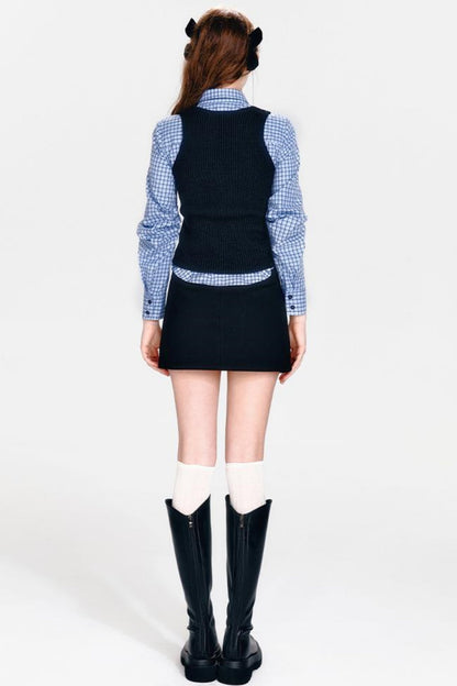 Vintage Plaid Skirt Set-Up