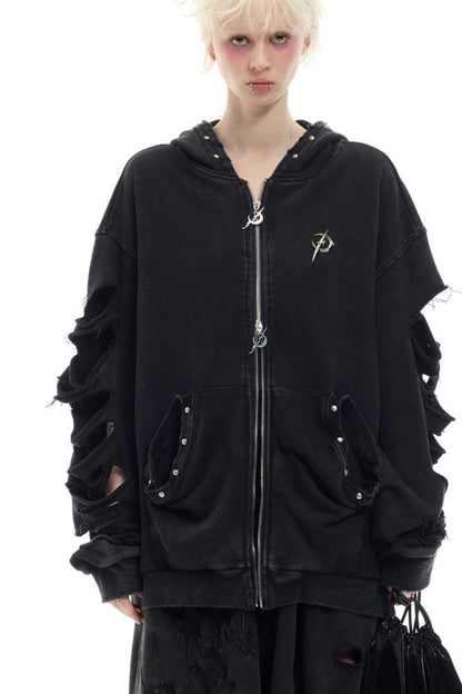 Studded Hole Hoodie