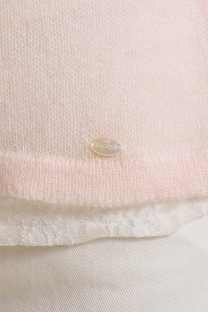 Rose Scented Mohair Bow Neck Sweater Set-Up