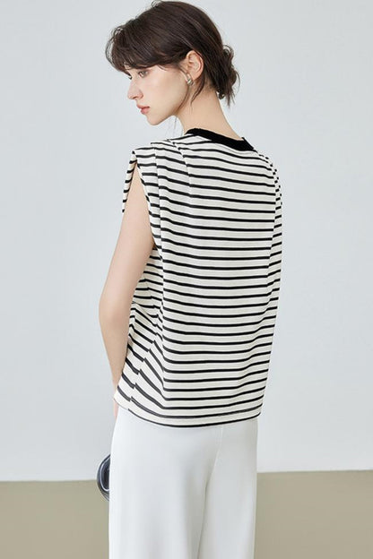 Striped Letter T-Shirt