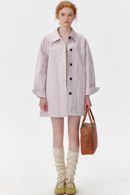 Purple Pink Trench Coat