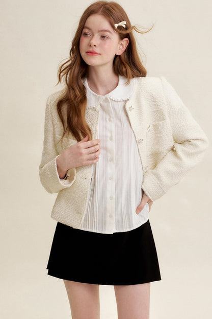 Romantic Floral Tweed Jacket