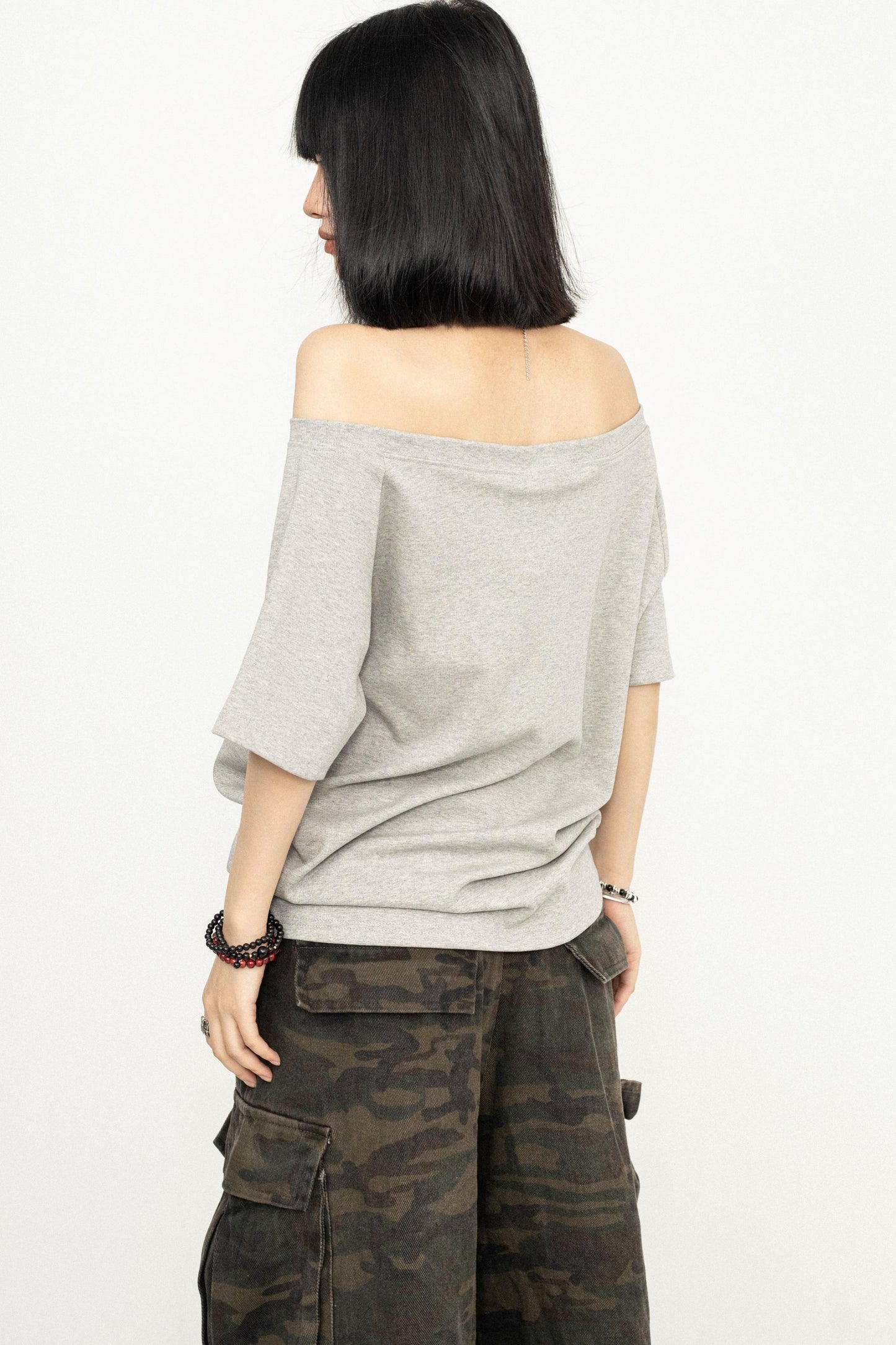 Y2K Off-Shoulder T-Shirt